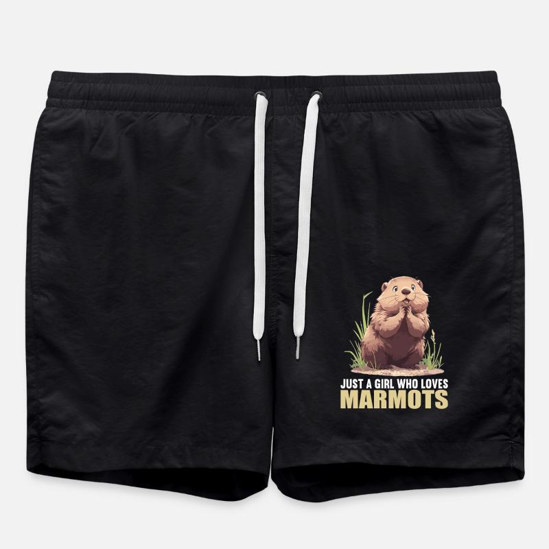 Murmeltiere Murmeltier - Badeshorts - Schwarz