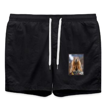 Marmots Groundhog - Swim Trunks - black - Front - AI Model Male 185 light (185cm)