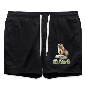 Marmots Groundhog - Swim Trunks - black - Front - AI Model Male 185 light (185cm)