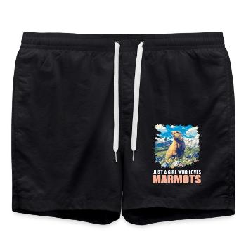 Marmots Groundhog - Swim Trunks - black - Front - AI Model Male 185 light (185cm)
