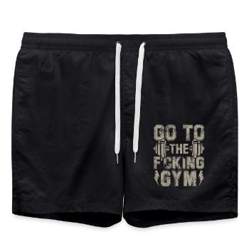 Aller à la salle de sport maintenant sans excuses - Short de bain - noir - Devant - AI Model Male 185 light (185cm)