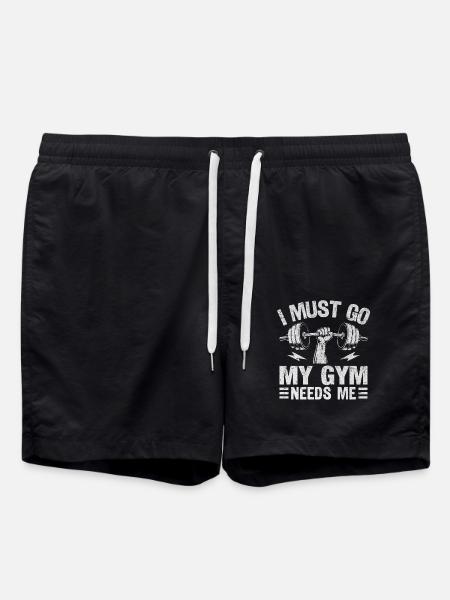 I have to go to the gym - Swim Trunks - black