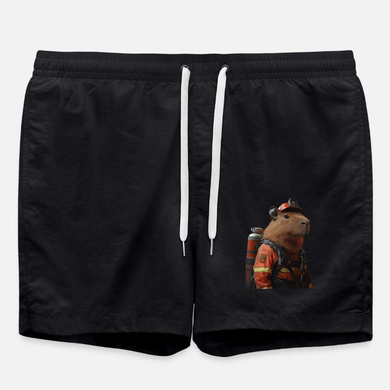 Wasserschwein - Badeshorts - Schwarz