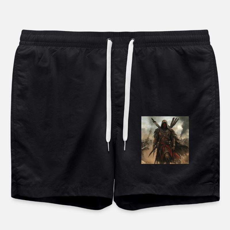 Indisch - Badeshorts - Schwarz