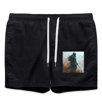 Legionär - Badeshorts - Schwarz - Vorne - AI Model Male 185 light (185cm)