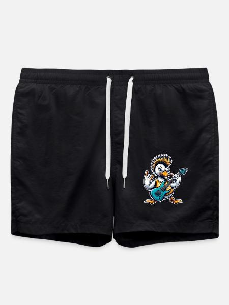 Duck Rock and Roll Guitarist - Swim Trunks - black