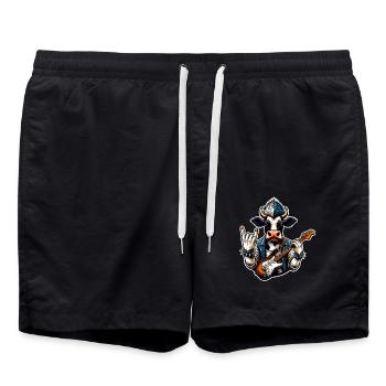 Kuh Rock and Roll Guitarist - Swim Trunks - black - Front - AI Model Male 185 light (185cm)