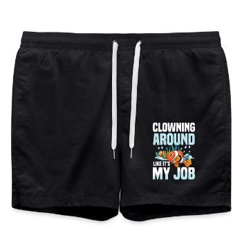Clownfisch Aquaristischer Lebensstil für einen - Badeshorts - Schwarz - Vorne - AI Model Male 185 light (185cm)