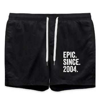 Epic Since 2004 Birth Year Birthday - Swim Trunks - black - Front - AI Model Male 185 light (185cm)