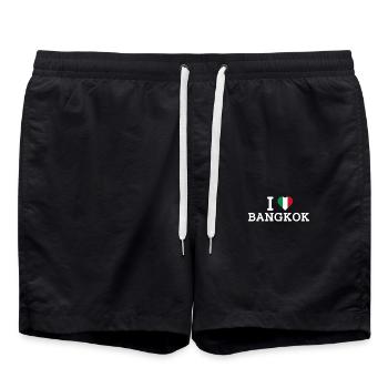 I Love Bangkok Cool Italy Lover Wrong Flag Heart - Swim Trunks - black - Front - AI Model Male 185 light (185cm)