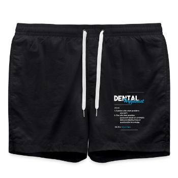 Hygiéniste dentaire Dentiste dentaire - Short de bain - noir - Devant - AI Model Male 185 light (185cm)