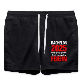 Bachelor 2025 Learned Enough Gift Student Uni - Swim Trunks - black - Front - AI Model Male 185 light (185cm)