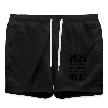 2025 besoin que quelqu’un d’autre offre année moche - Short de bain - noir - Devant - AI Model Male 185 light (185cm)