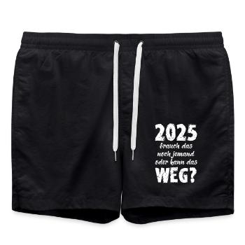 2025 besoin que quelqu’un d’autre offre année moche - Short de bain - noir - Devant - AI Model Male 185 light (185cm)