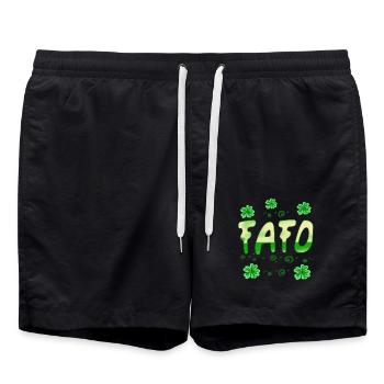 Fafo st patrick's day - Swim Trunks - black - Front - AI Model Male 185 light (185cm)