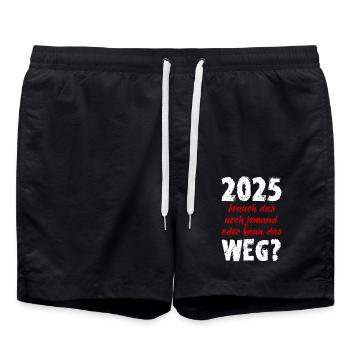 2025 besoin que quelqu’un d’autre offre année moche - Short de bain - noir - Devant - AI Model Male 185 light (185cm)