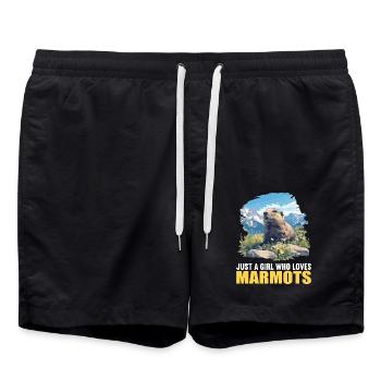 Marmots Groundhog - Swim Trunks - black - Front - AI Model Male 185 light (185cm)