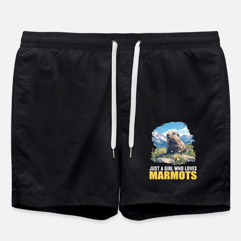 Marmots Groundhog - Swim Trunks - black
