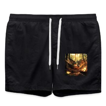 Frosch - Badeshorts - Schwarz - Vorne - AI Model Male 185 light (185cm)