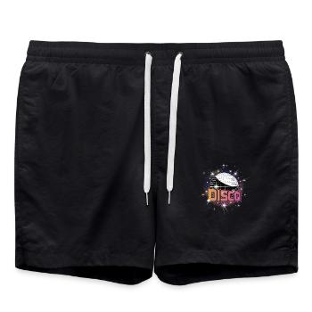 Boule Disco Club Fête Étoiles Rétro - Short de bain - noir - Devant - AI Model Male 185 light (185cm)