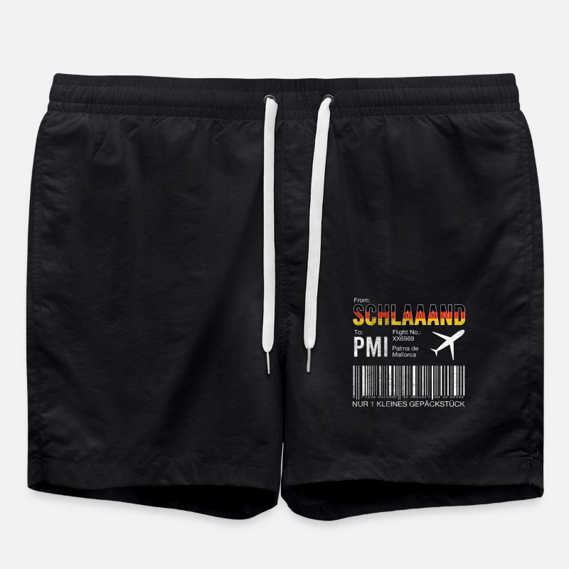 Mallorca Boarding Pass Trip - Swim Trunks - black