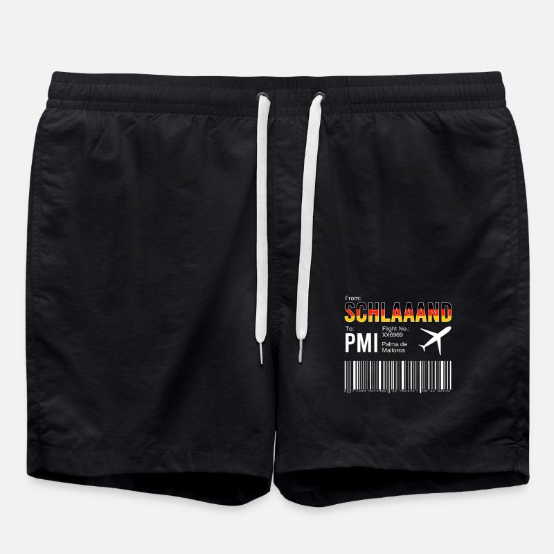 Mallorca Bordkarte - Badeshorts - Schwarz