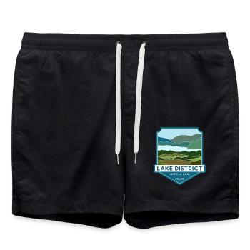 Lake District National Park – England - Swim Trunks - black - Front - AI Model Male 185 light (185cm)
