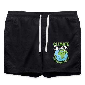 Le changement climatique est une science, pas une politique - Short de bain - noir - Devant - AI Model Male 185 light (185cm)