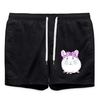 Chinchilla - Swim Trunks - black - Front - AI Model Male 185 light (185cm)