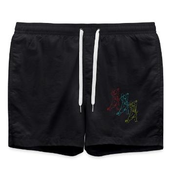 Valse Danse de couple - Short de bain - noir - Devant - AI Model Male 185 light (185cm)