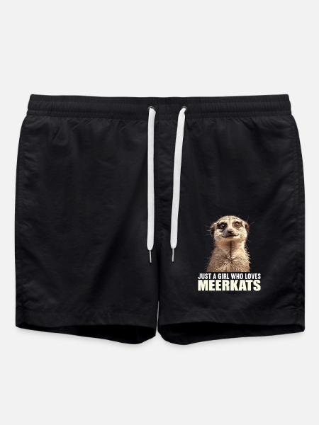 Meerkat Erdmännchen - Badeshorts - Schwarz