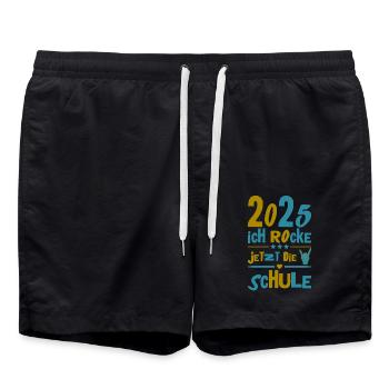 Écolier 2025 Inscription des jeunes filles à l’école 2025 Décoration - Short de bain - noir - Devant - AI Model Male 185 light (185cm)