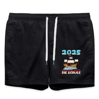 Écolier 2025 Inscription des jeunes filles à l’école 2025 Décoration - Short de bain - noir - Devant - AI Model Male 185 light (185cm)