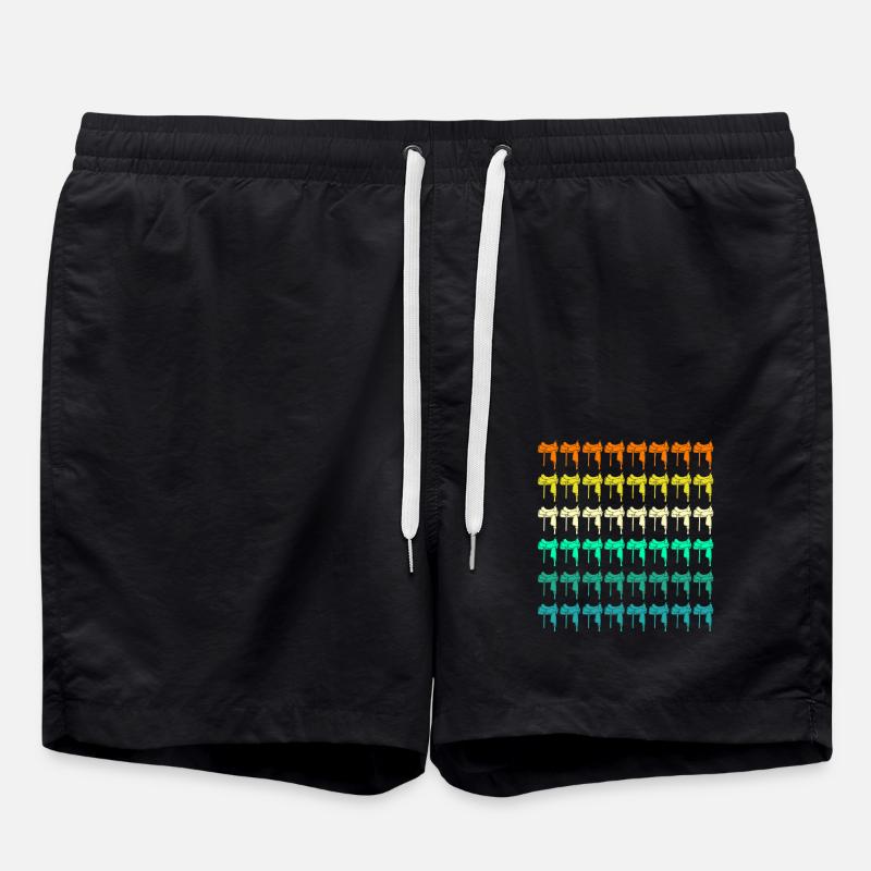 Riding Horses - Swim Trunks - black