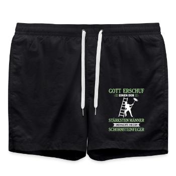 Schornsteinfeger Herren - Badeshorts - Schwarz - Vorne - AI Model Male 185 light (185cm)
