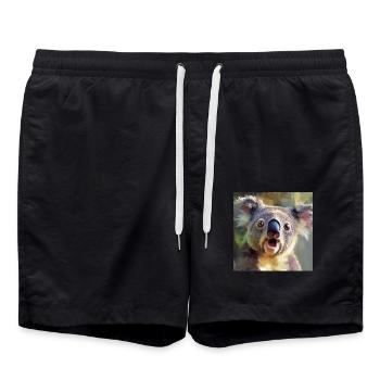 Koala - Badeshorts - Schwarz - Vorne - AI Model Male 185 light (185cm)