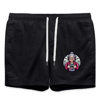 Gamer Granny - Swim Trunks - black - Front - AI Model Male 185 light (185cm)