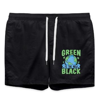Le vert est le nouveau noir - Short de bain - noir - Devant - AI Model Male 185 light (185cm)