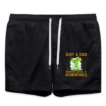 Just a Dad who loves Hydroponics - Swim Trunks - black - Front - AI Model Male 185 light (185cm)