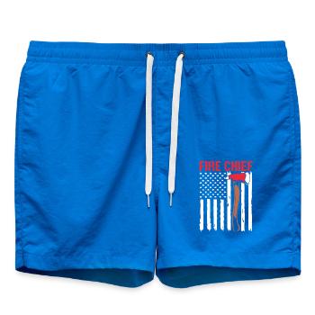 Firefighter Child - Swim Trunks - cobalt blue - Front