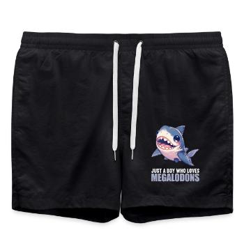Megalodons Megalodon - Swim Trunks - black - Front - AI Model Male 185 light (185cm)