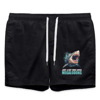 Megalodons Megalodon - Swim Trunks - black - Front - AI Model Male 185 light (185cm)