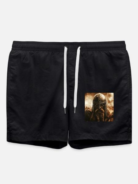 Wikinger - Badeshorts - Schwarz