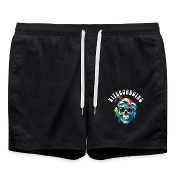 Kitesurfen Kitesurfer Kiteboard - Badeshorts - Schwarz - Vorne - AI Model Male 185 light (185cm)