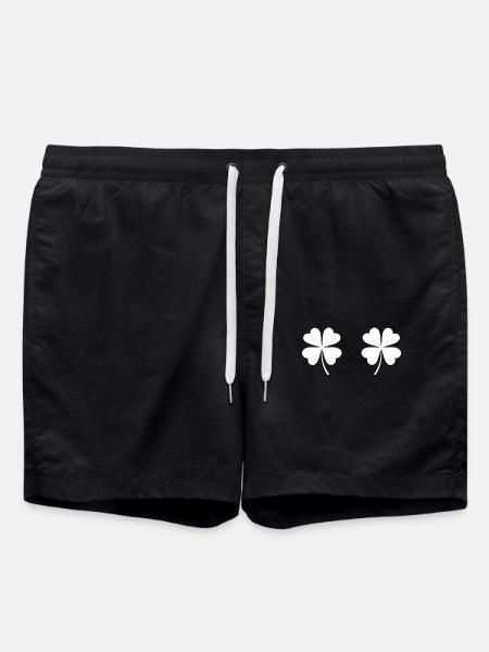 Shamrock Boobs Irish Boobies - Swim Trunks - black