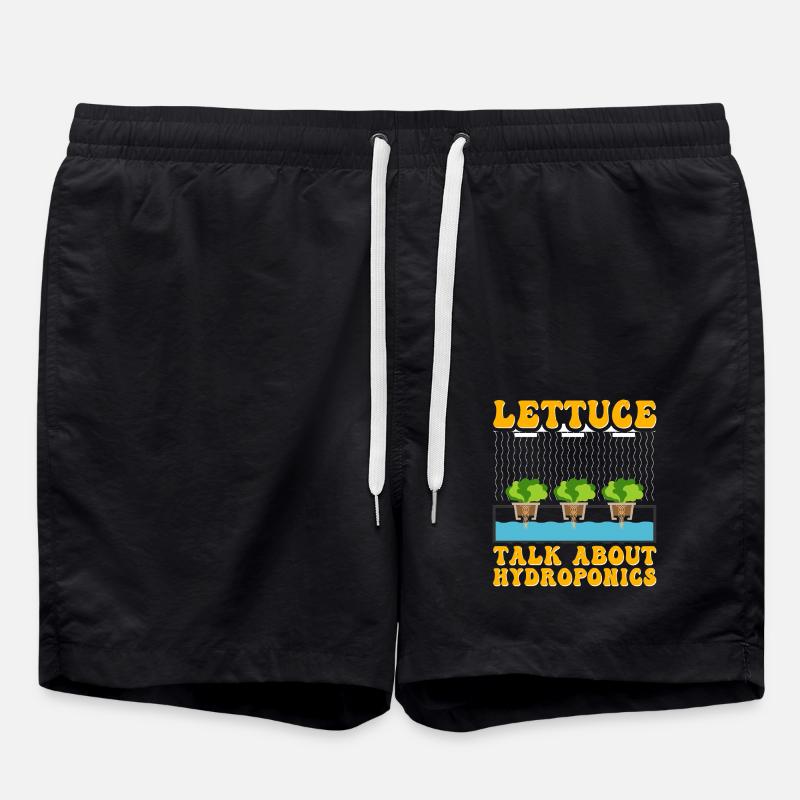 Lettuce talk about Hydroponics - Swim Trunks - black
