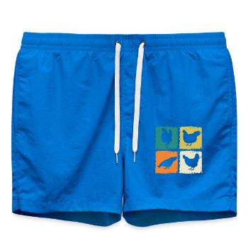 Chickens Hen - Swim Trunks - cobalt blue - Front