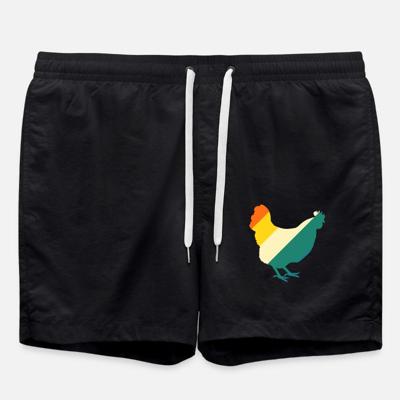 Chickens Hen - Swim Trunks - black