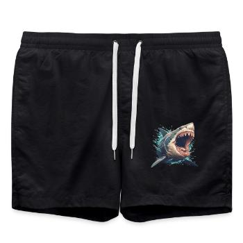 Grands requins blancs Grand requin blanc - Short de bain - noir - Devant - AI Model Male 185 light (185cm)