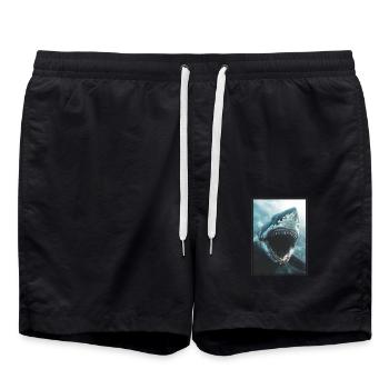 Grands requins blancs Grand requin blanc - Short de bain - noir - Devant - AI Model Male 185 light (185cm)